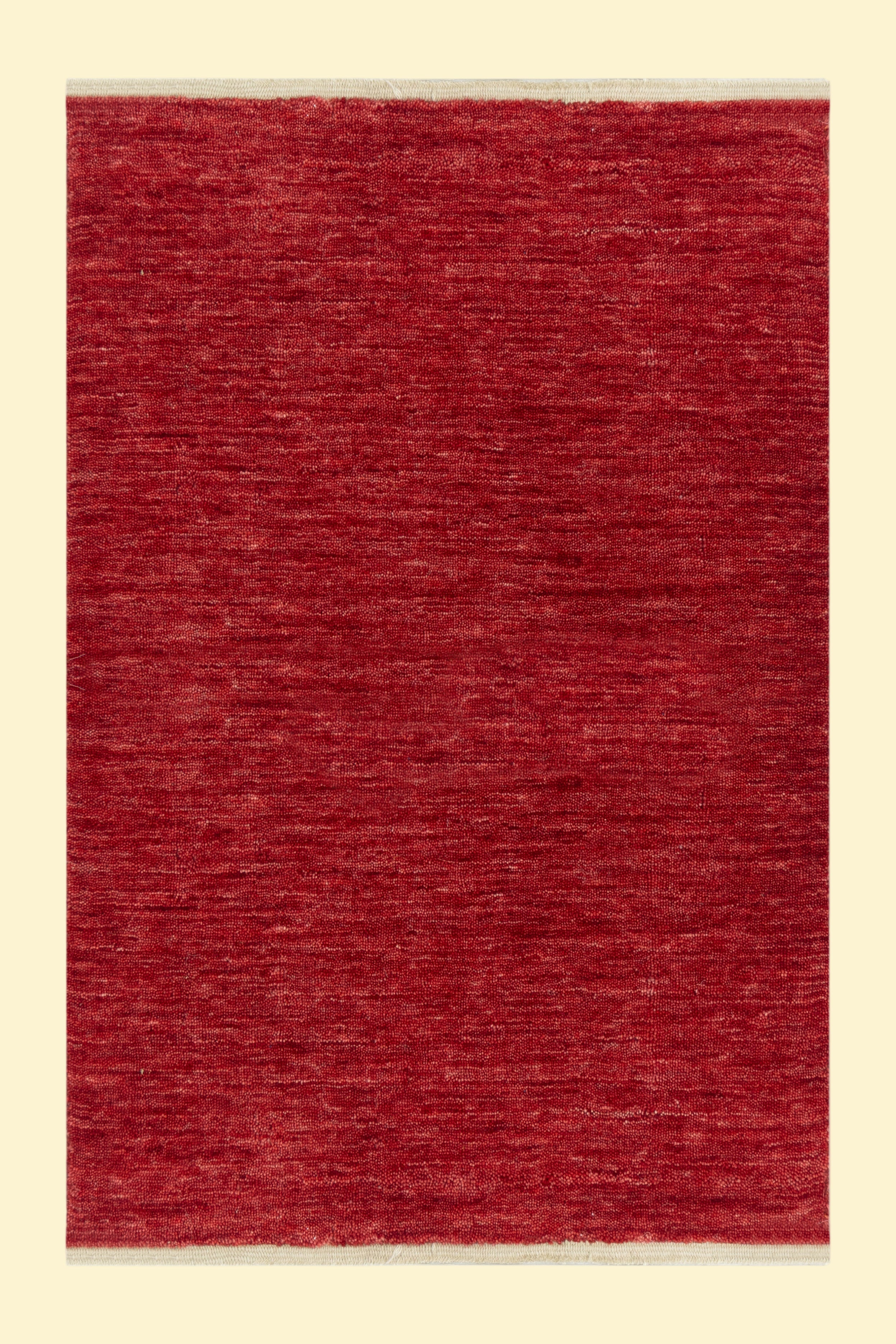 Red Textured Hand-Loom Woolen Handmade Rug for Master Bedroom, Offices and Dining Room