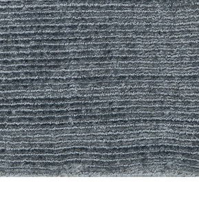 Textured Grey Solid Hand-Loom Viscose Rug for Bed Room Living Room