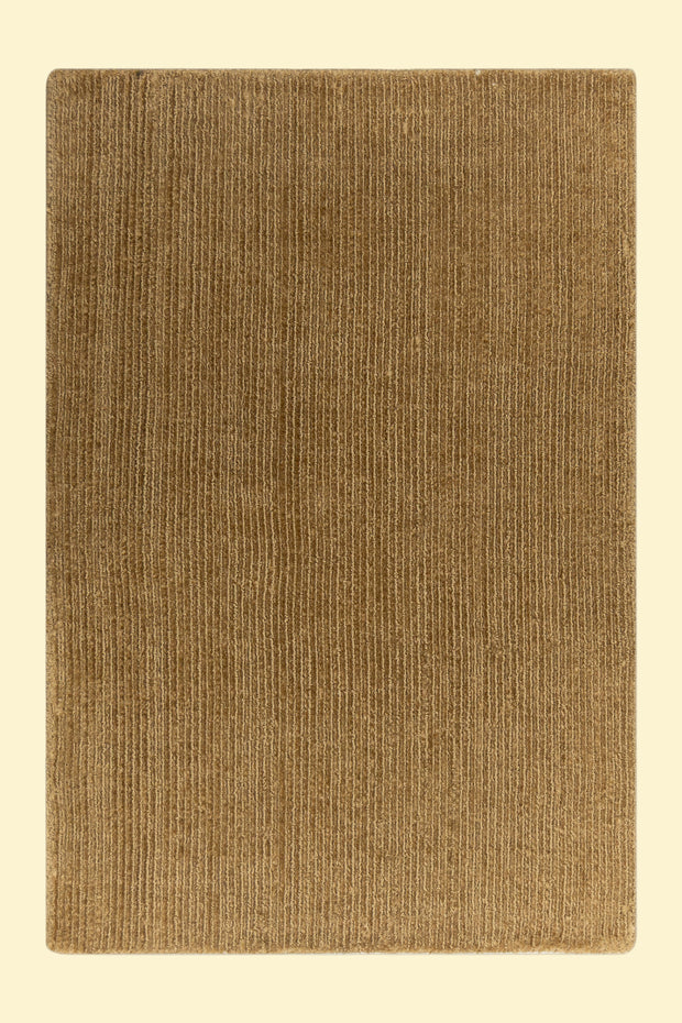 Golden Saffron Solid Hand-Loom Viscose Rug