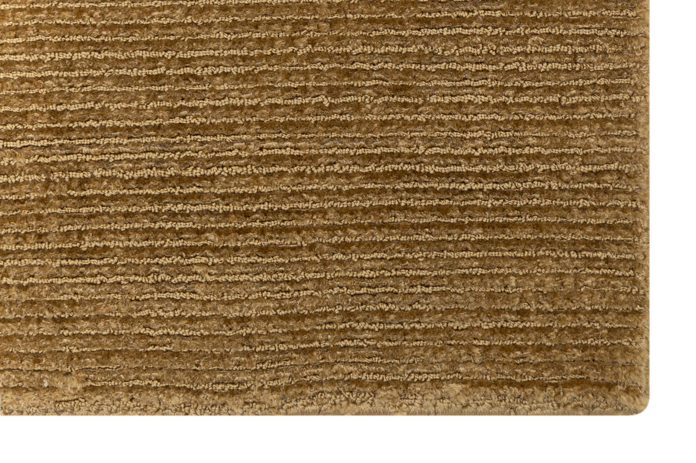 Golden Saffron Solid Hand-Loom Viscose Rug