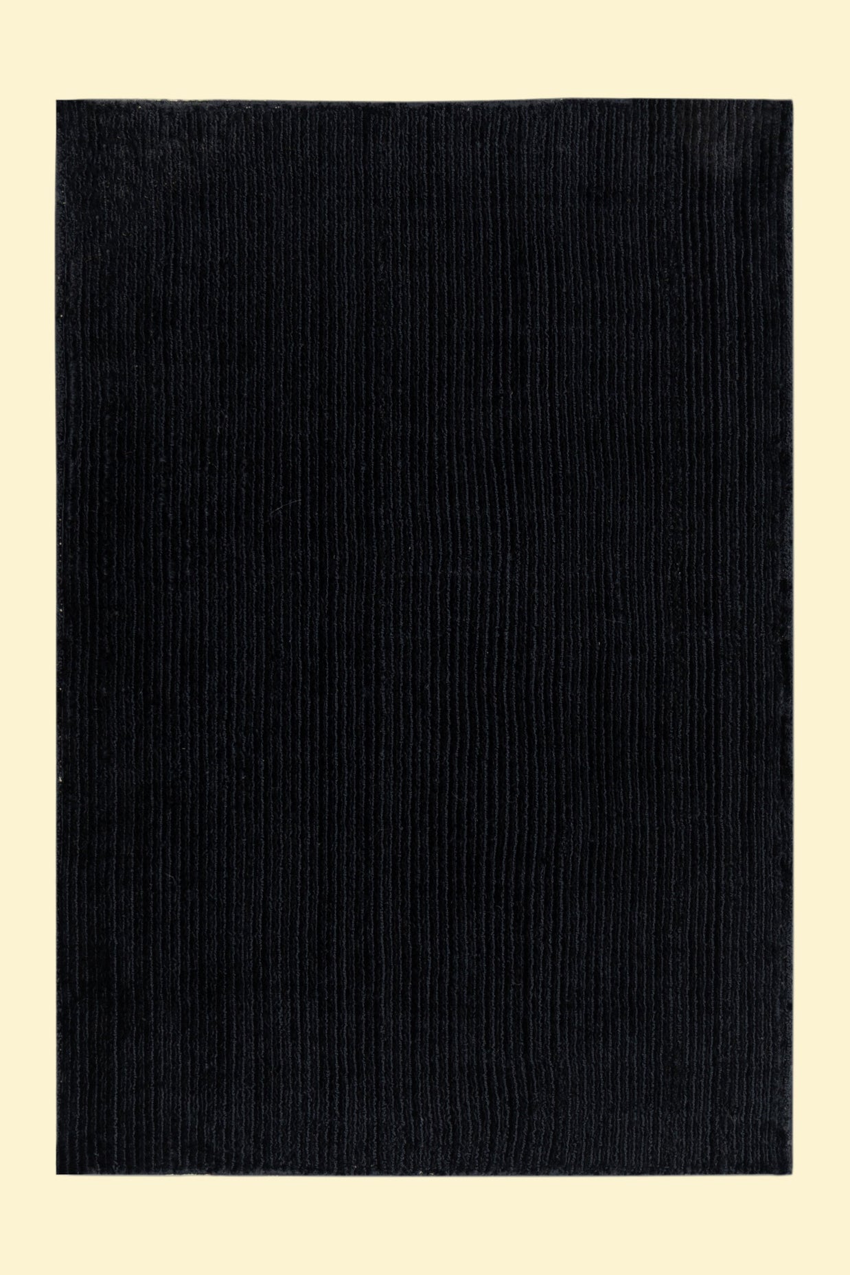 Textured Black Hand-Loom Viscose Handmade Rug