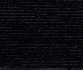 Textured Black Hand-Loom Viscose Handmade Rug