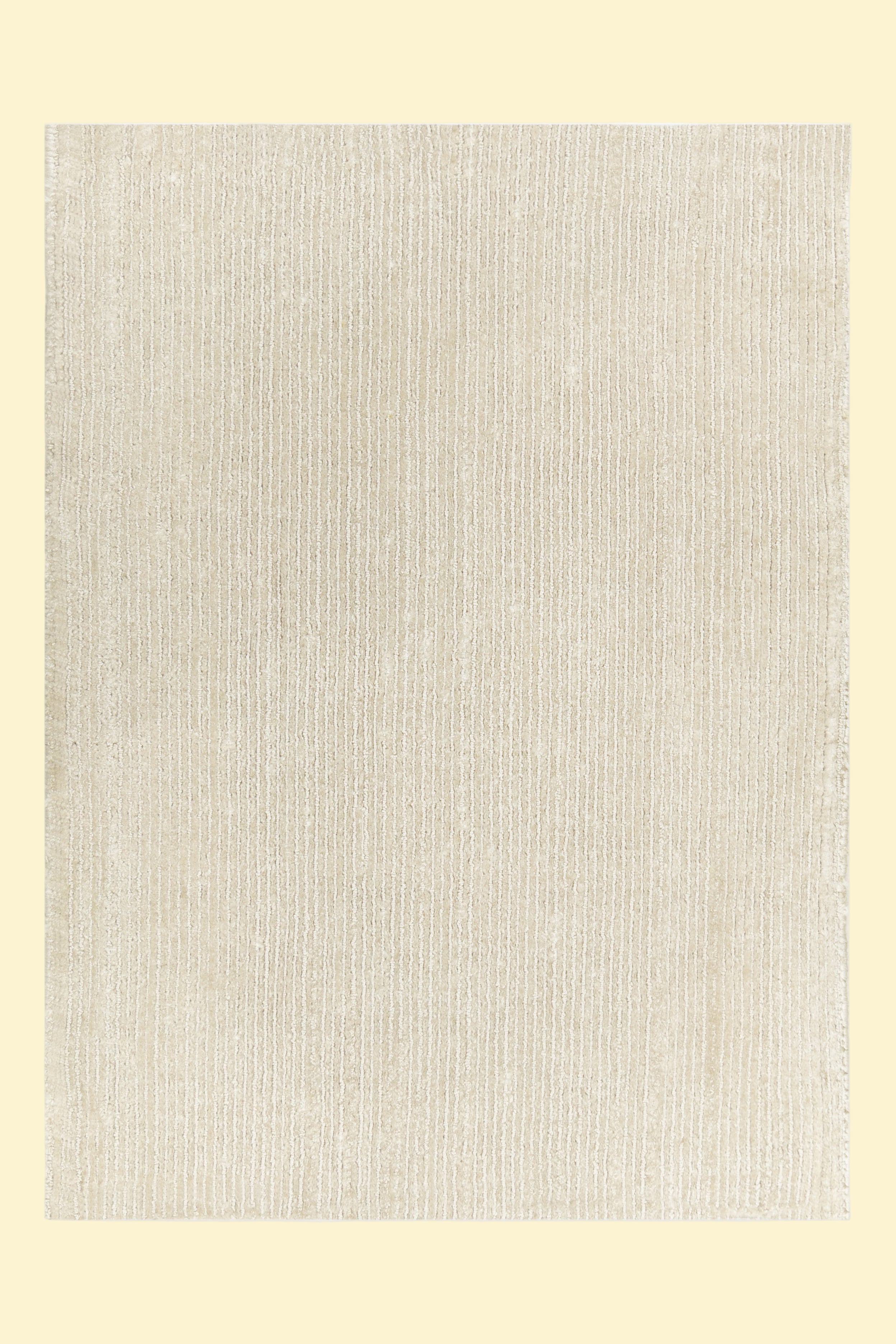 Textured Ivory Gleam Solid Hand-Loom Viscose Handmade Rug for Modern Living Room Bed Room