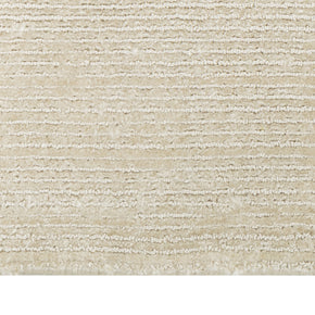 Textured Ivory Gleam Solid Hand-Loom Viscose Handmade Rug for Modern Living Room Bed Room