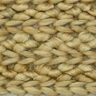 Desert Basket | Handwoven Pitloom Jute Rug, Close-up of woven natural jute material