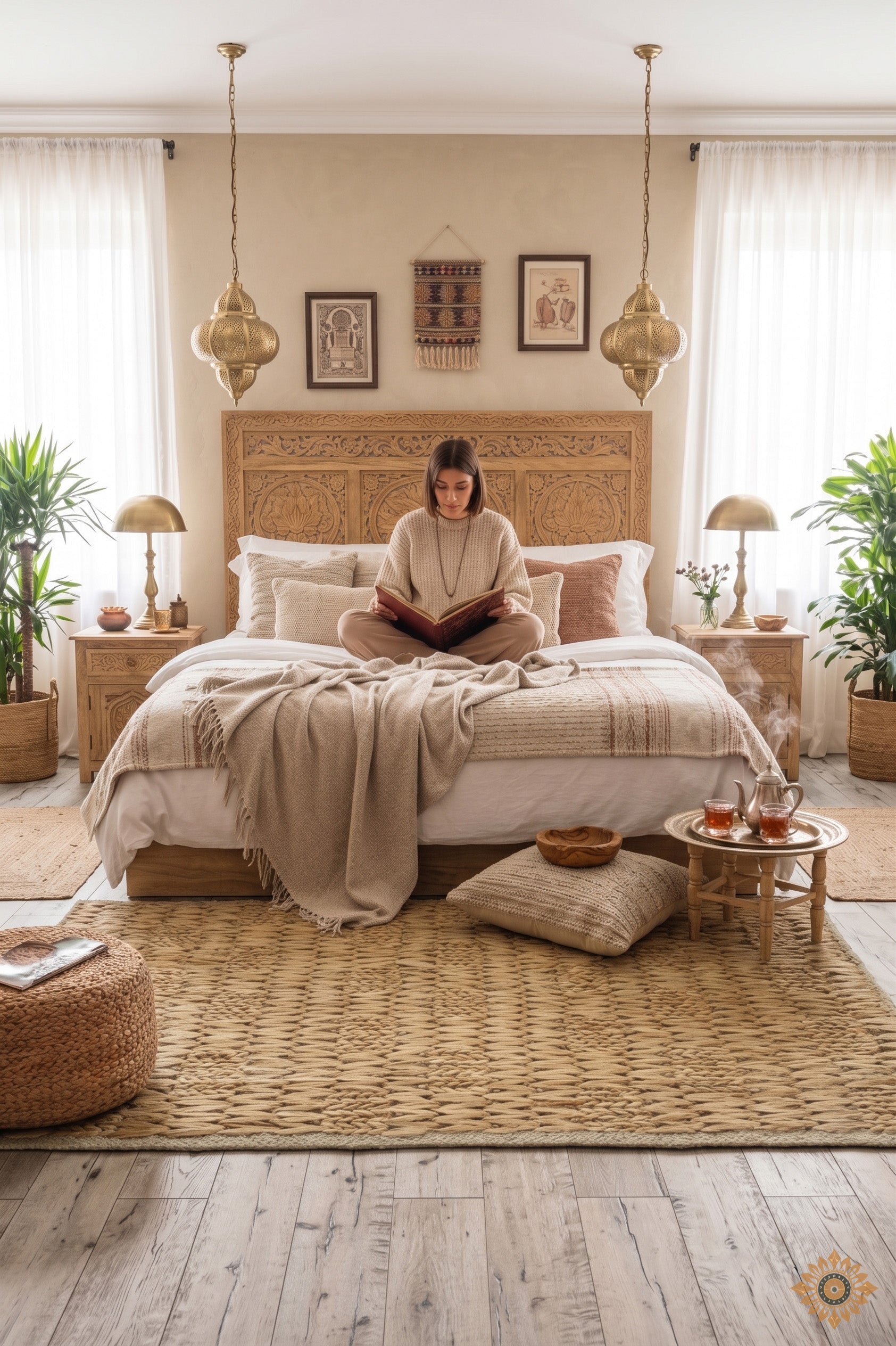Desert Chevron | Handwoven Pitloom Jute Rug