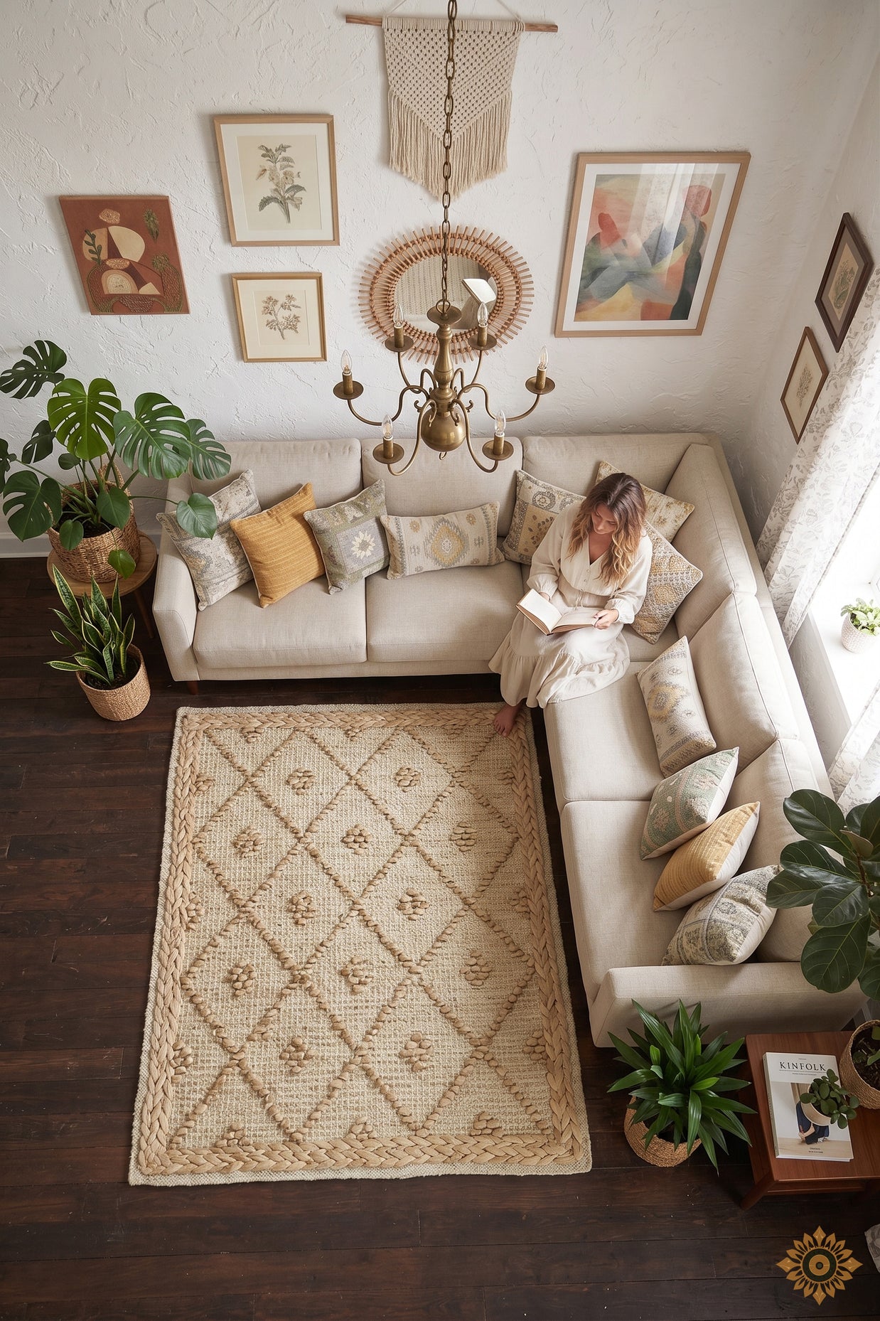 Desert Mosaic | Handwoven Pitloom Jute Rug