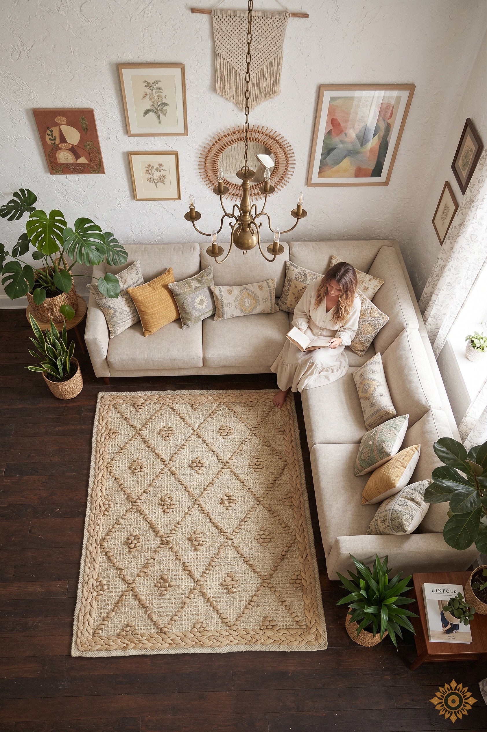 Desert Mosaic | Handwoven Pitloom Jute Rug