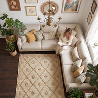 Desert Mosaic | Handwoven Pitloom Jute Rug