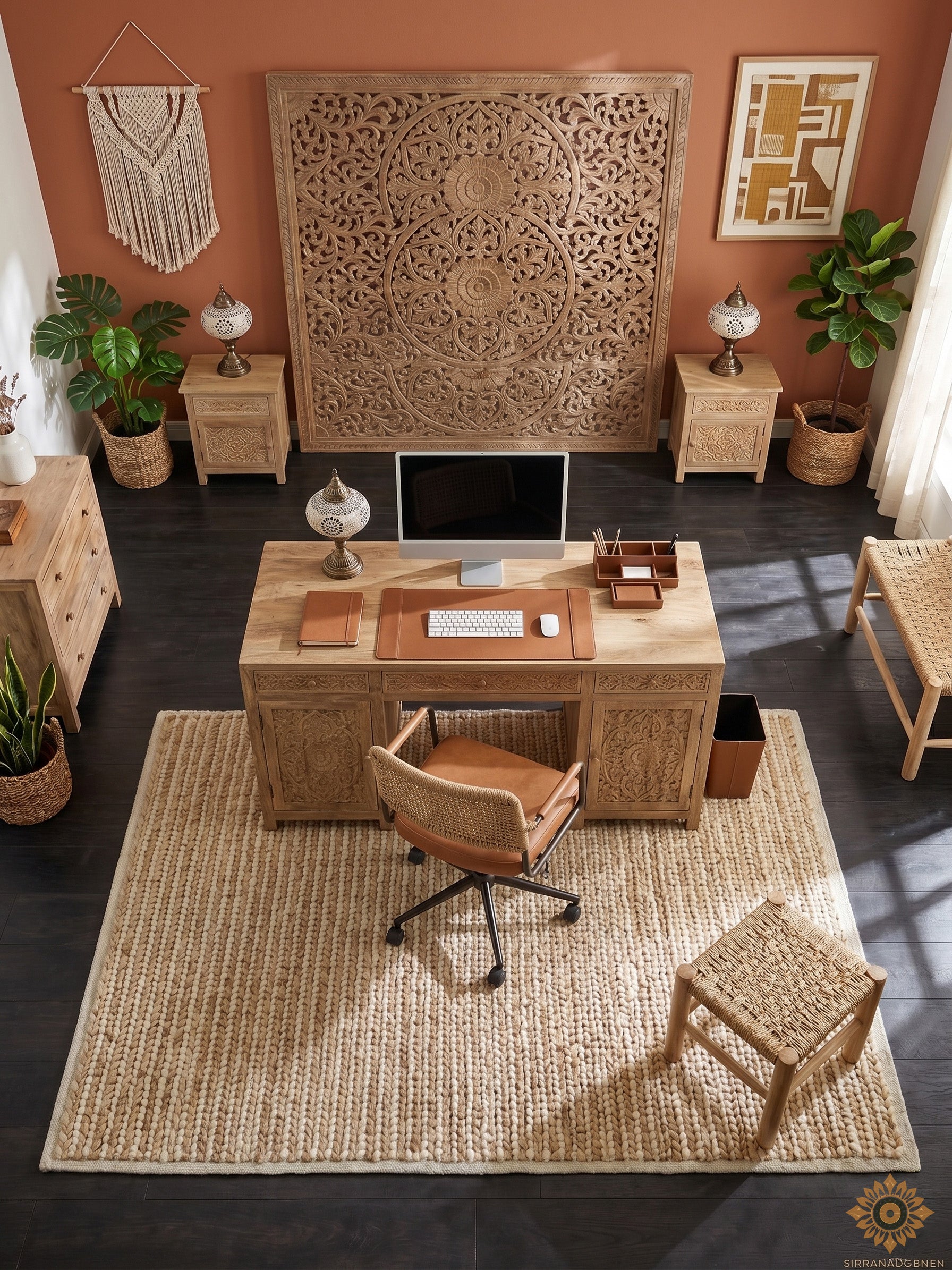 Desert Rhythm | Durry Handwoven Jute Cotton Rug