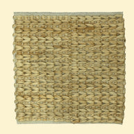 Durry Handwoven Jute Cotton Rug, Woven mat with a natural pattern