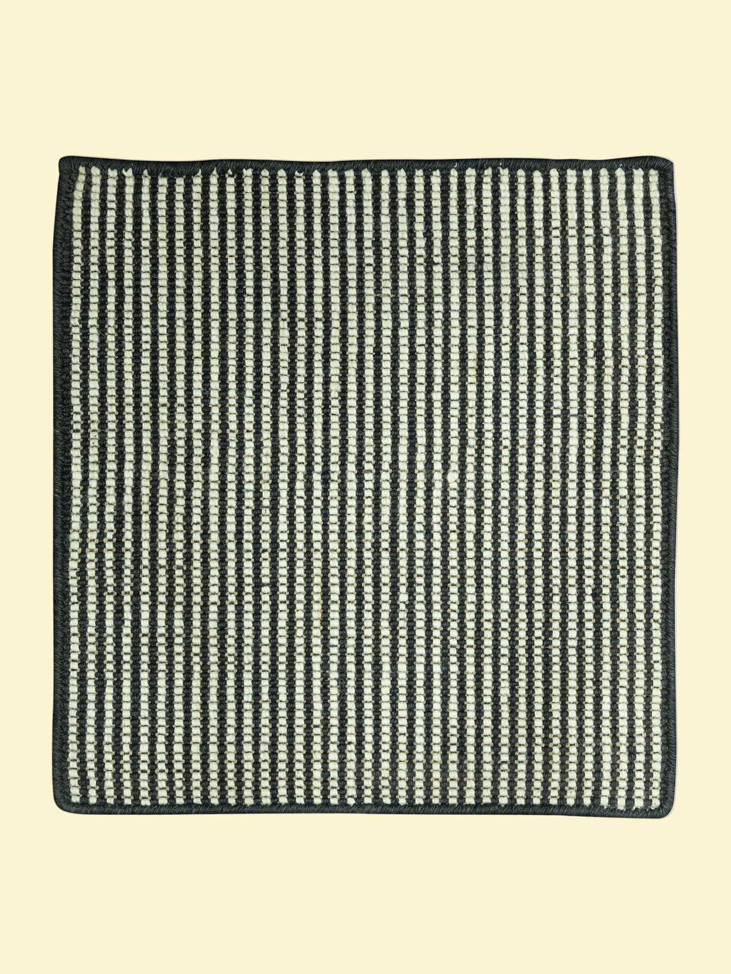 Midnight Grid | Durry Pitloom Wool Jute Rug