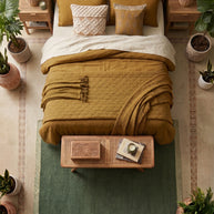 Forest Moss | Pitloom Handwoven Cotton Linen Rug