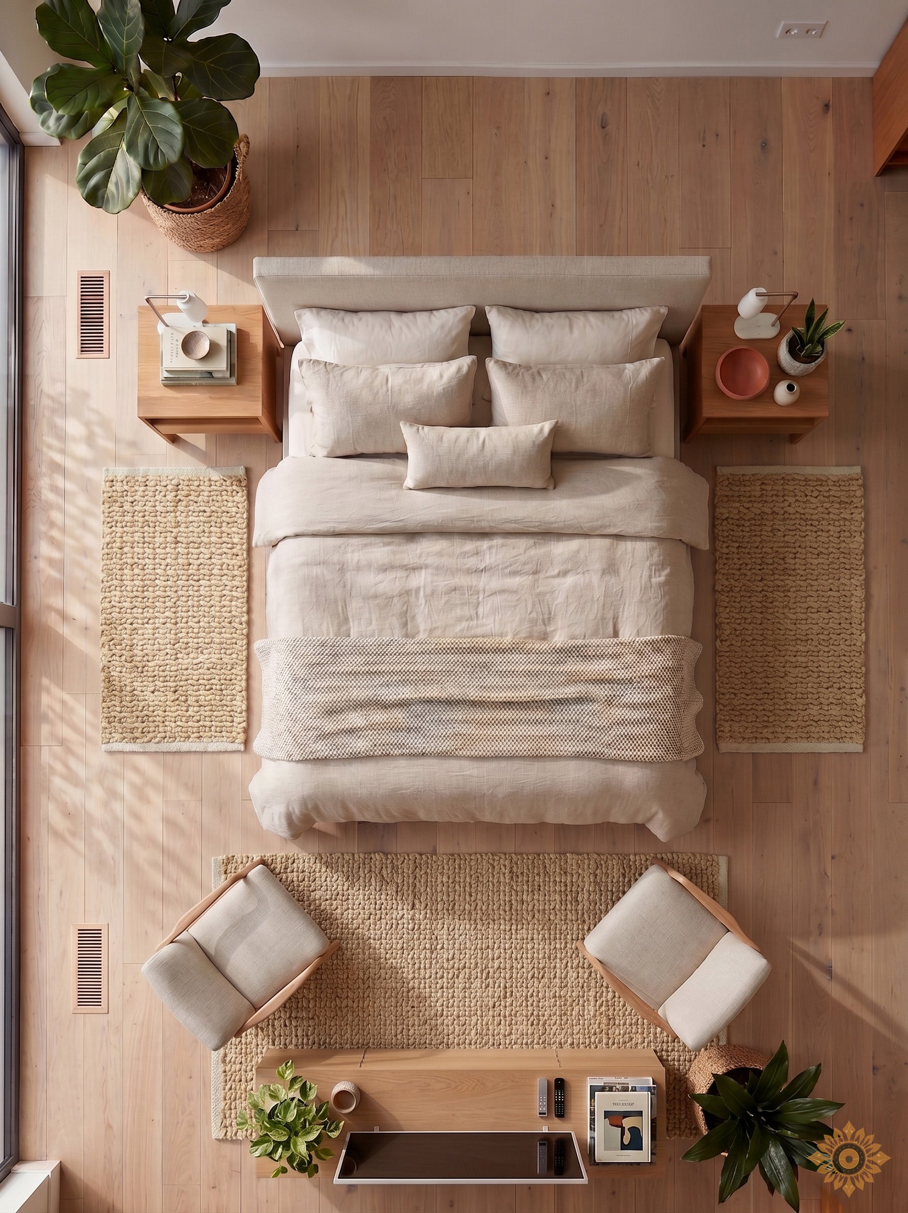 Golden Dune | Handwoven Pitloom Jute Rug