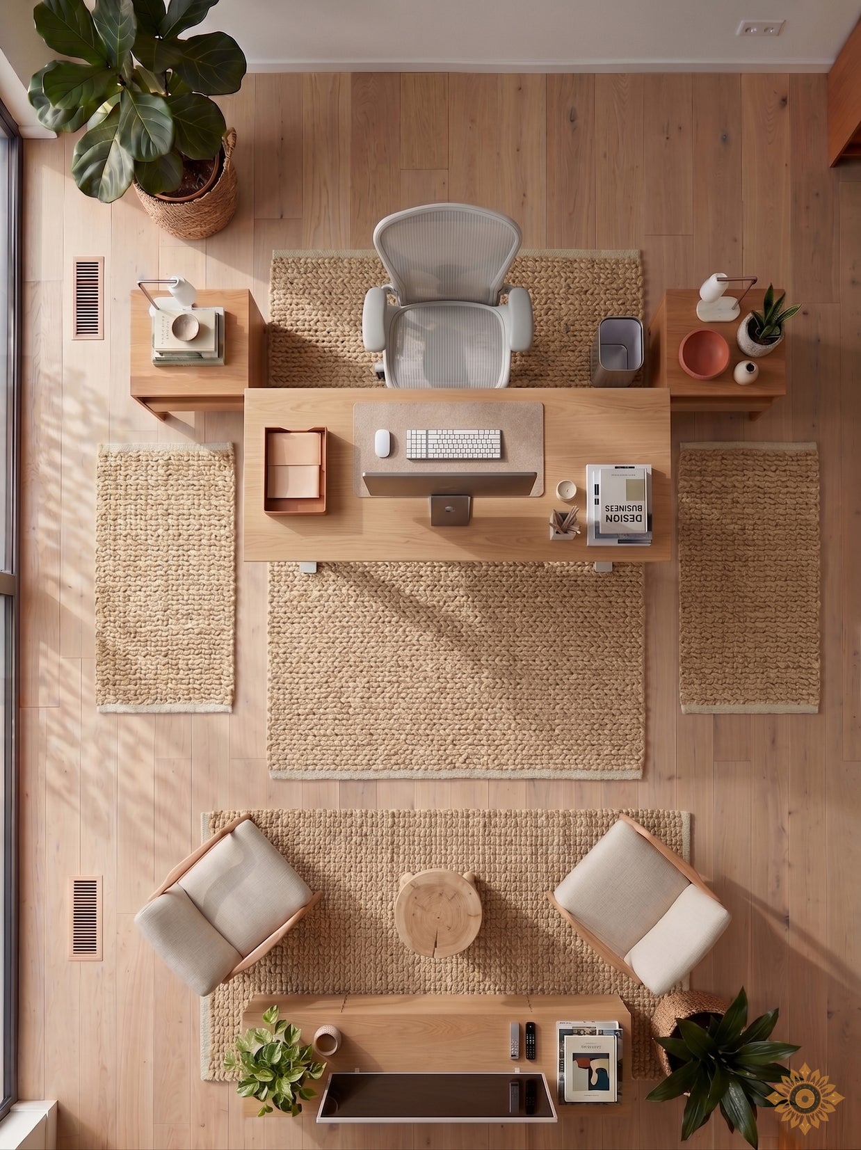 Golden Dune | Handwoven Pitloom Jute Rug