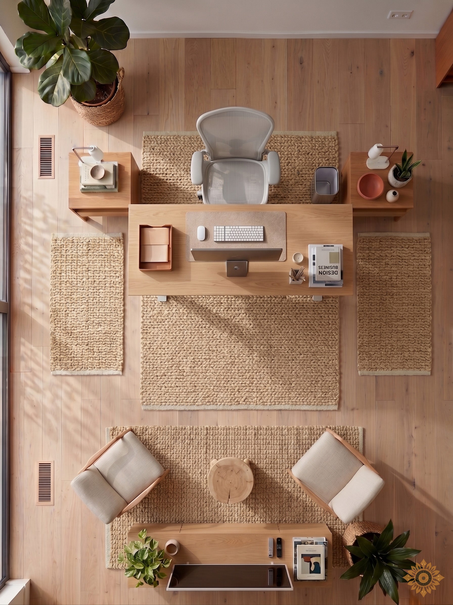 Golden Dune | Handwoven Pitloom Jute Rug