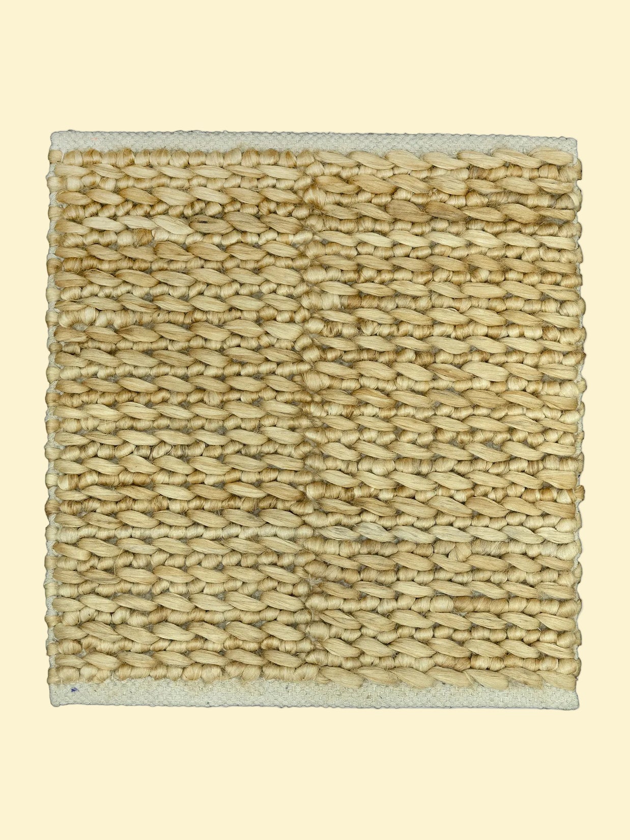 Golden Dune | Durry Handwoven Jute Cotton Rug, Textured beige jute rug