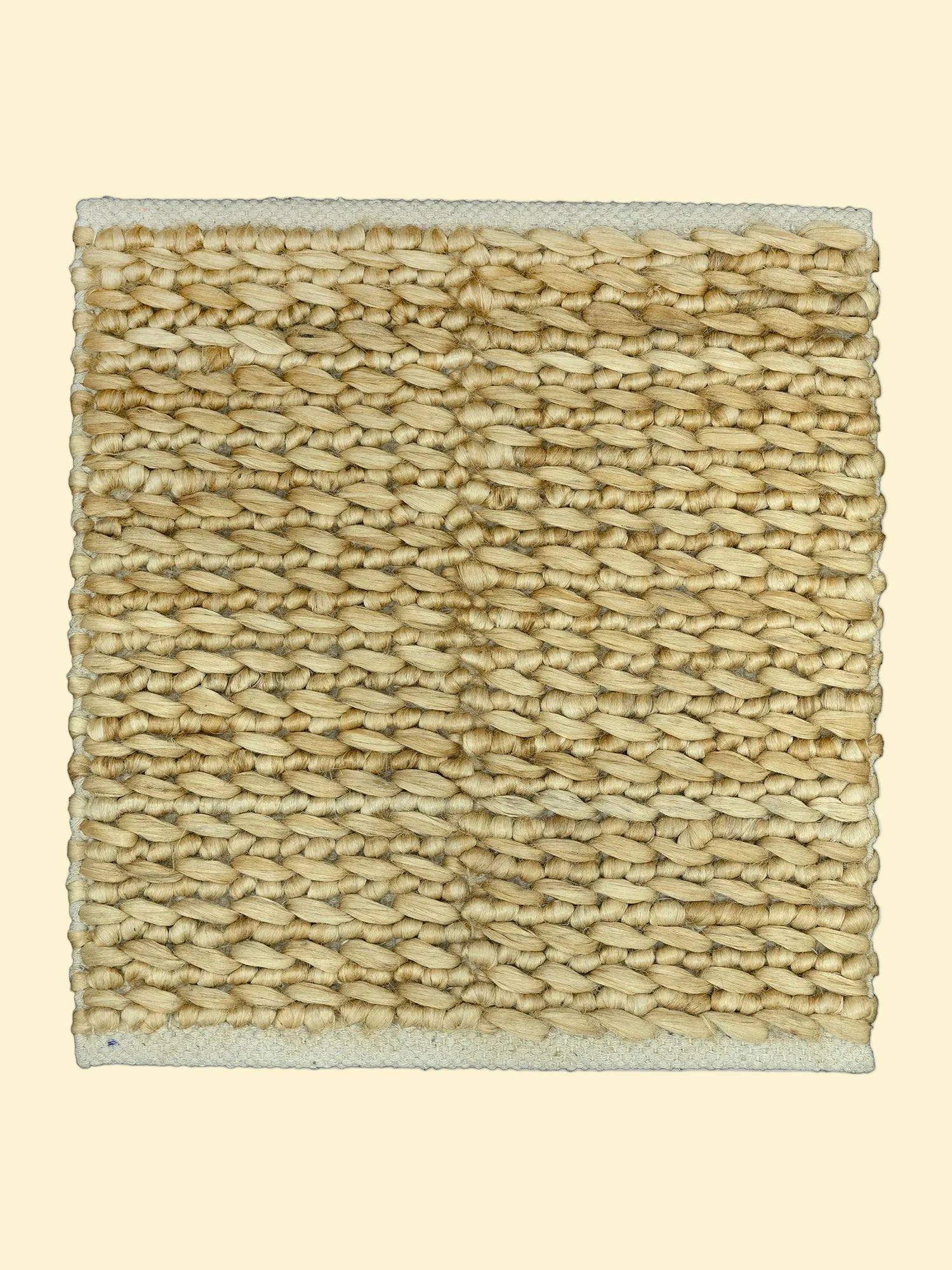 Golden Dune | Durry Handwoven Jute Cotton Rug, Textured beige jute rug