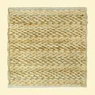 Golden Dune | Handwoven Pitloom Jute Rug, Square woven jute mat with a natural fiber texture