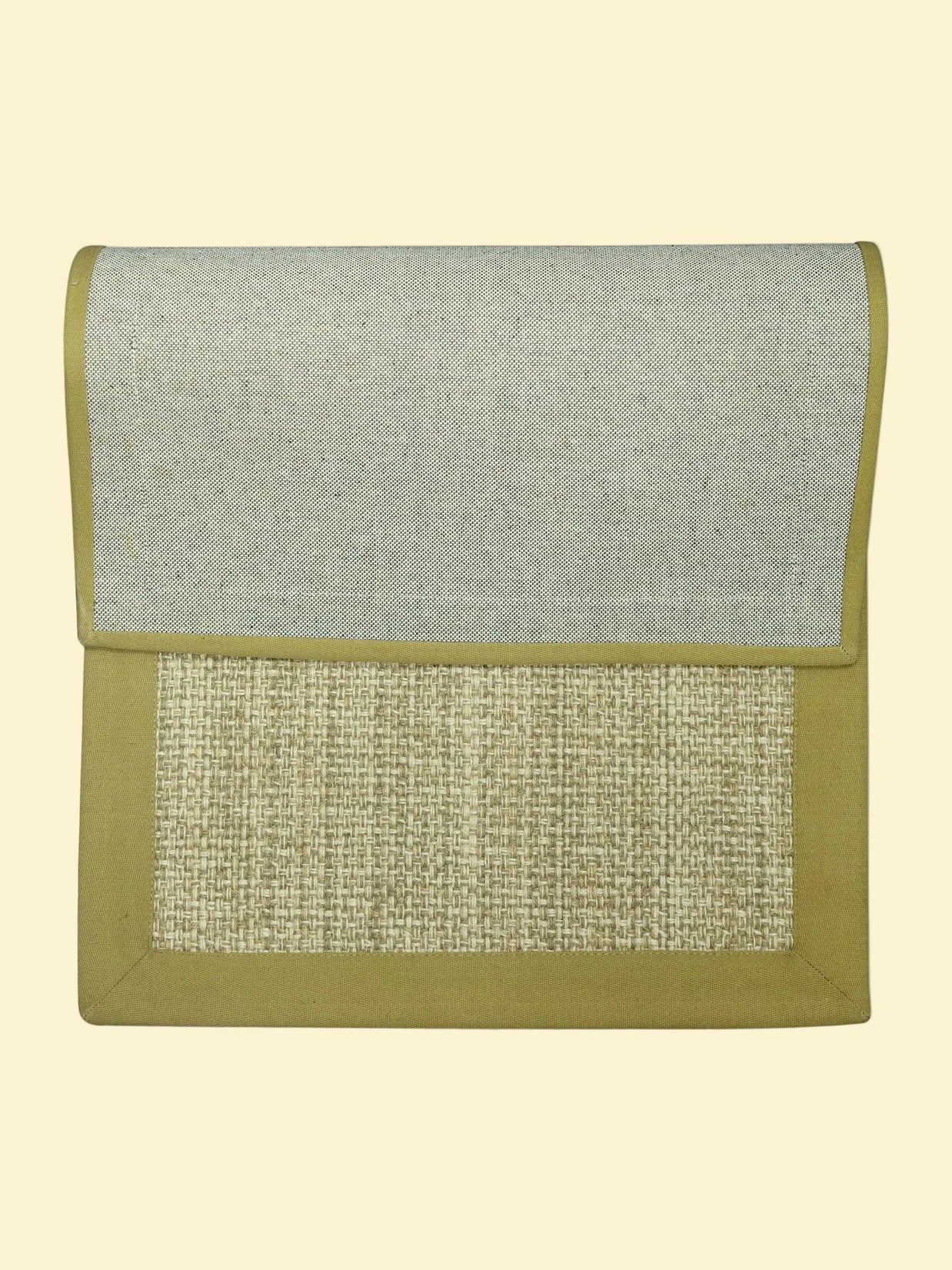 Handmade Jute Rug highlighting the cotton back