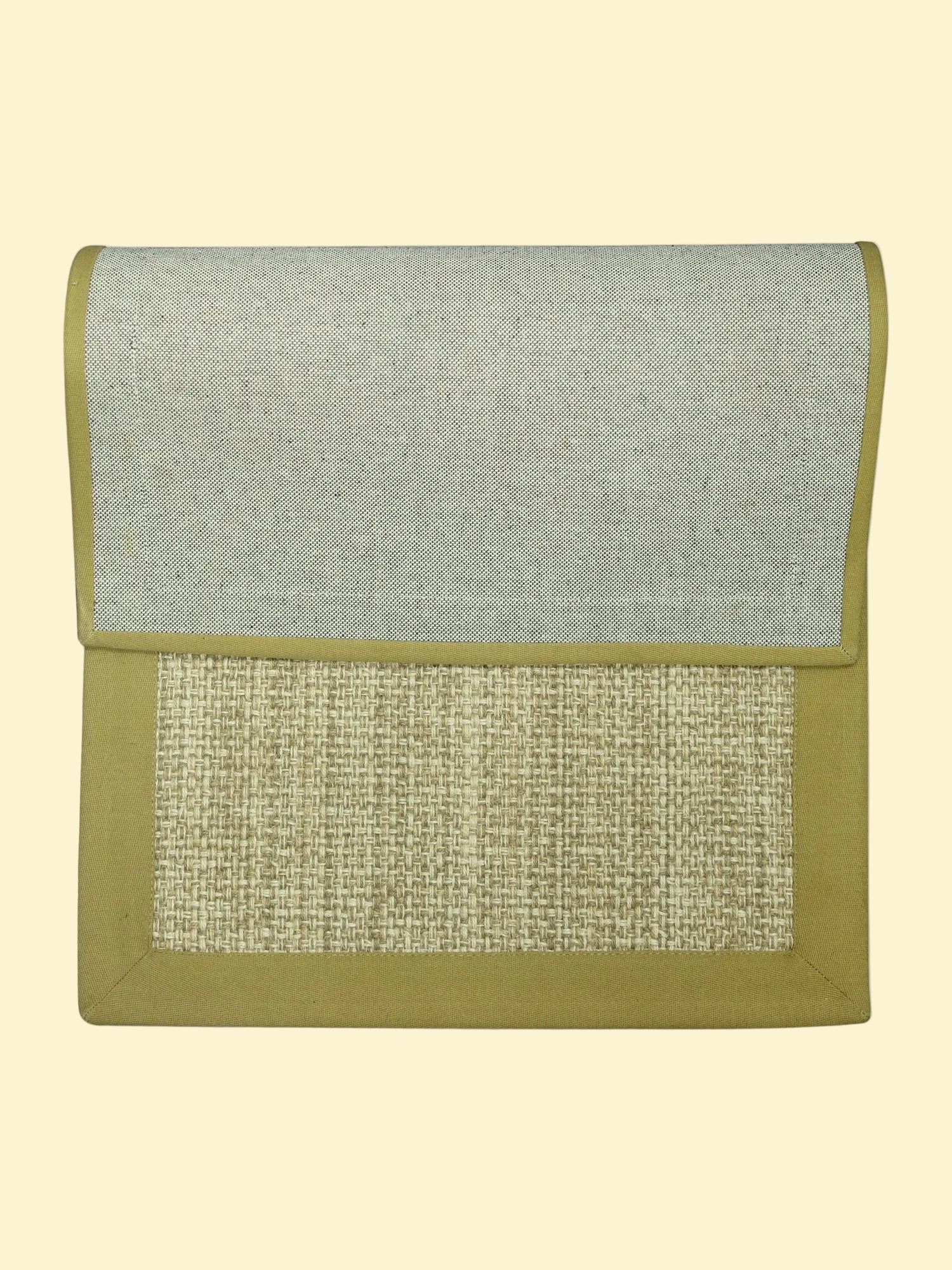 Handmade Jute Rug highlighting the cotton back