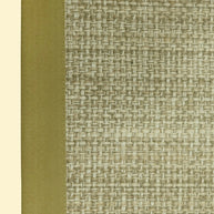 Textured Jute rug with a green border