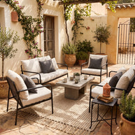 Ivory Grid | Outdoor Handwoven Pitloom Durrie