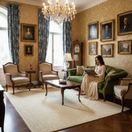 Ivory Mist | Hand-Woven Soumak Wool Rug