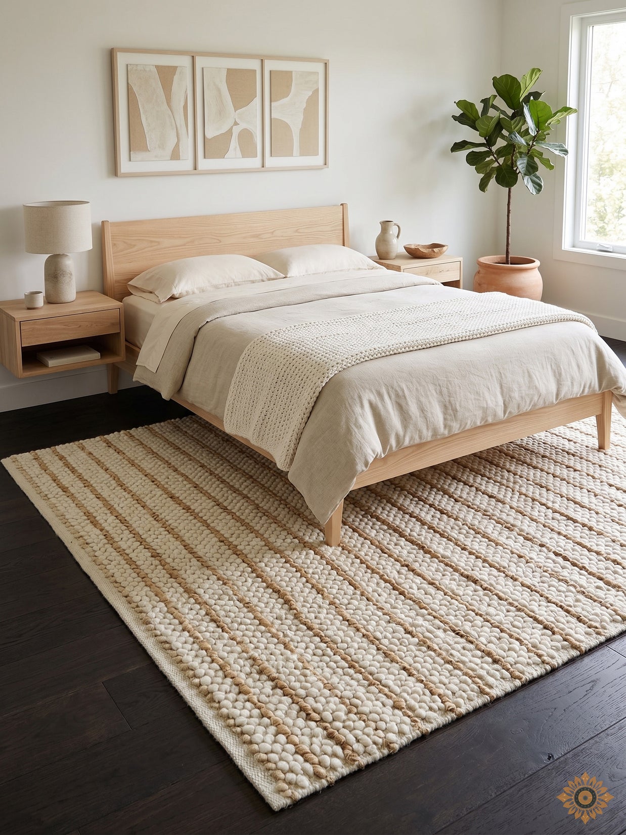 Ivory Pebble | Handwoven Pitloom Durrie
