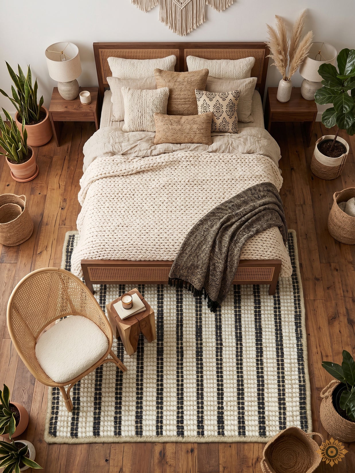 Ivory Rhythm | Pitloom Handwoven Wool Jute Rug
