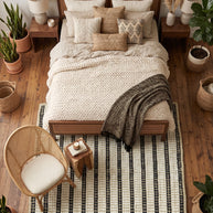 Ivory Rhythm | Pitloom Handwoven Wool Jute Rug