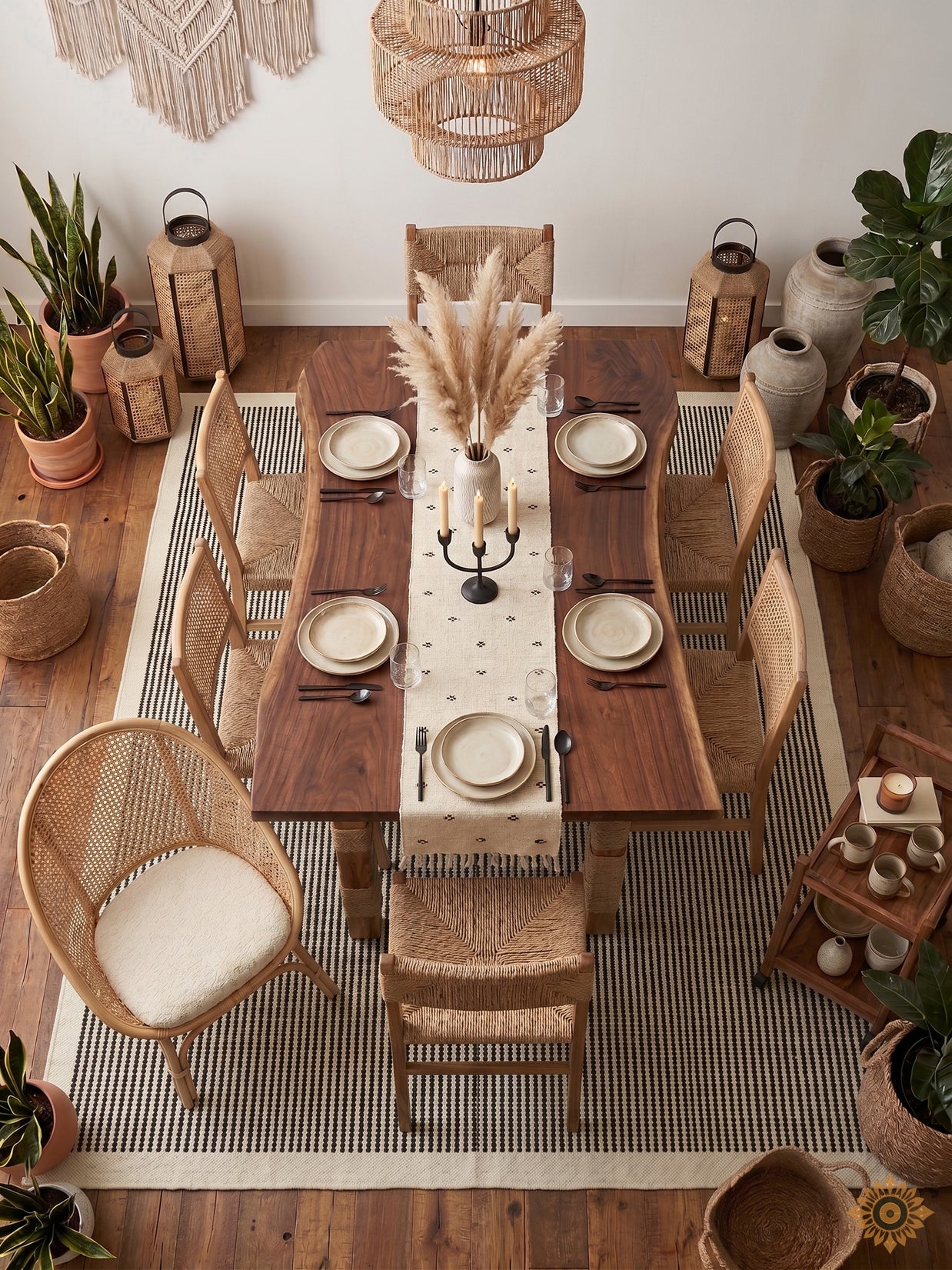 Ivory Rhythm | Pitloom Handwoven Wool Jute Rug