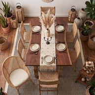 Ivory Rhythm | Pitloom Handwoven Wool Jute Rug