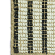 Ivory Rhythm | Pitloom Handwoven Wool Jute Rug