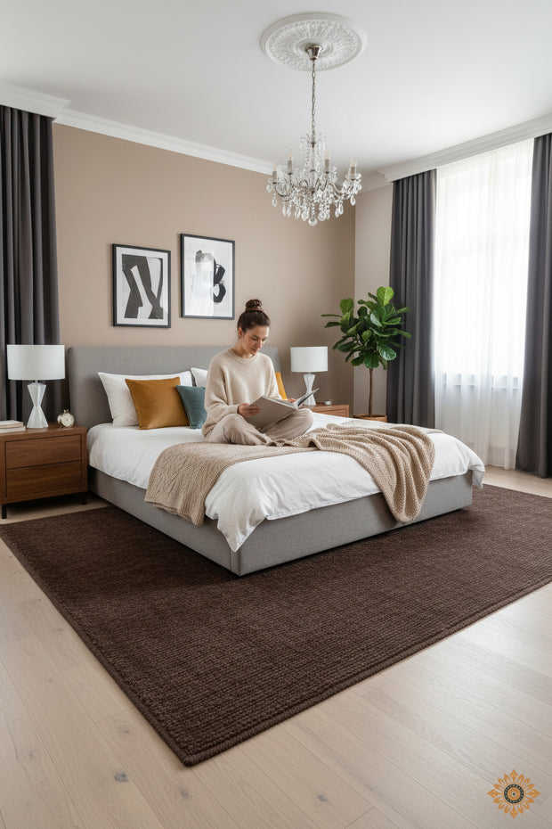 Mocha Walnut | Hand-Woven Soumak Wool Rug