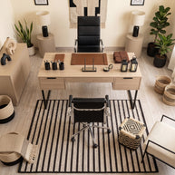 Noir Strata | Pitloom Handwoven Wool Jute Rug