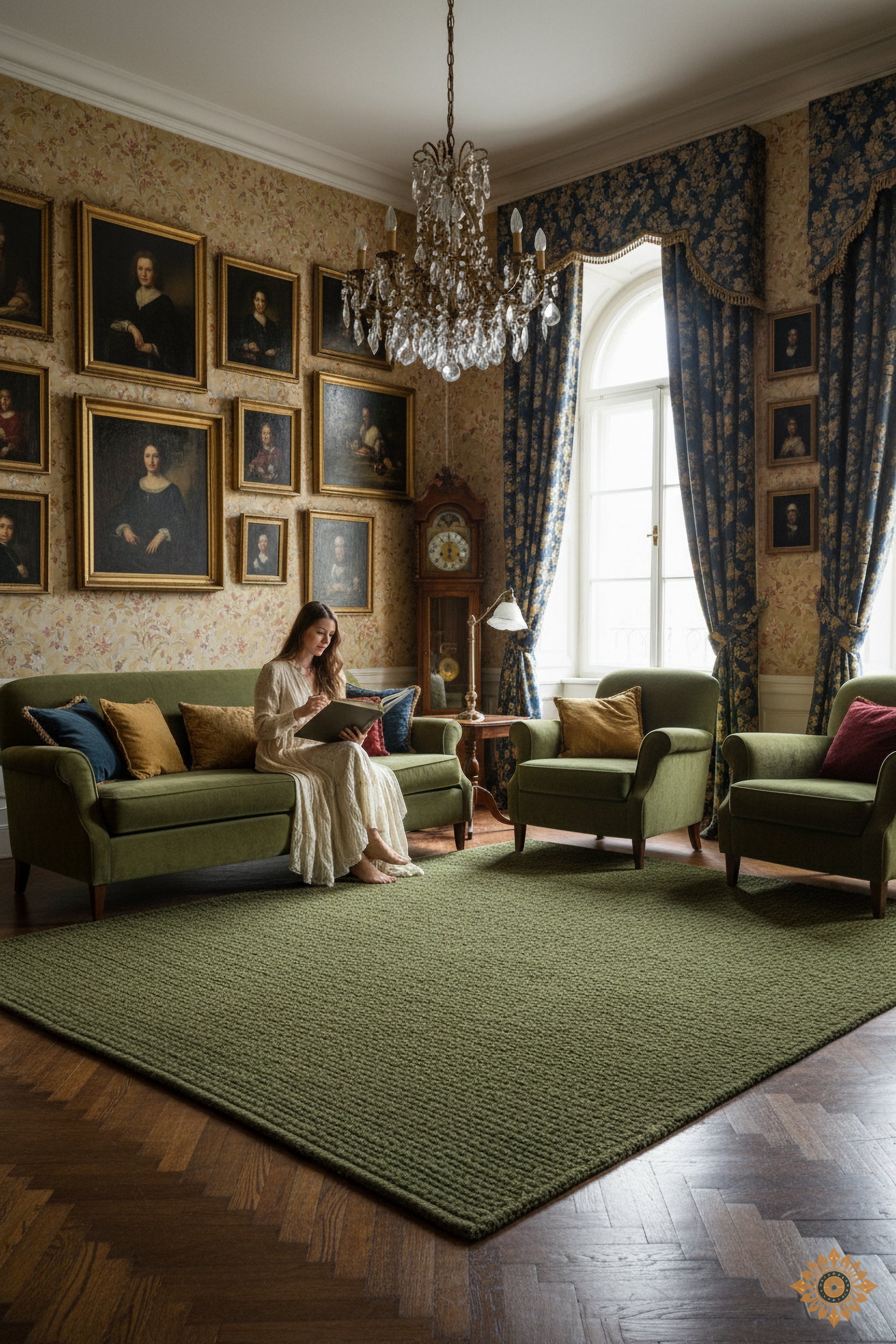 Olive Grain | Hand-Woven Soumak Wool Rug