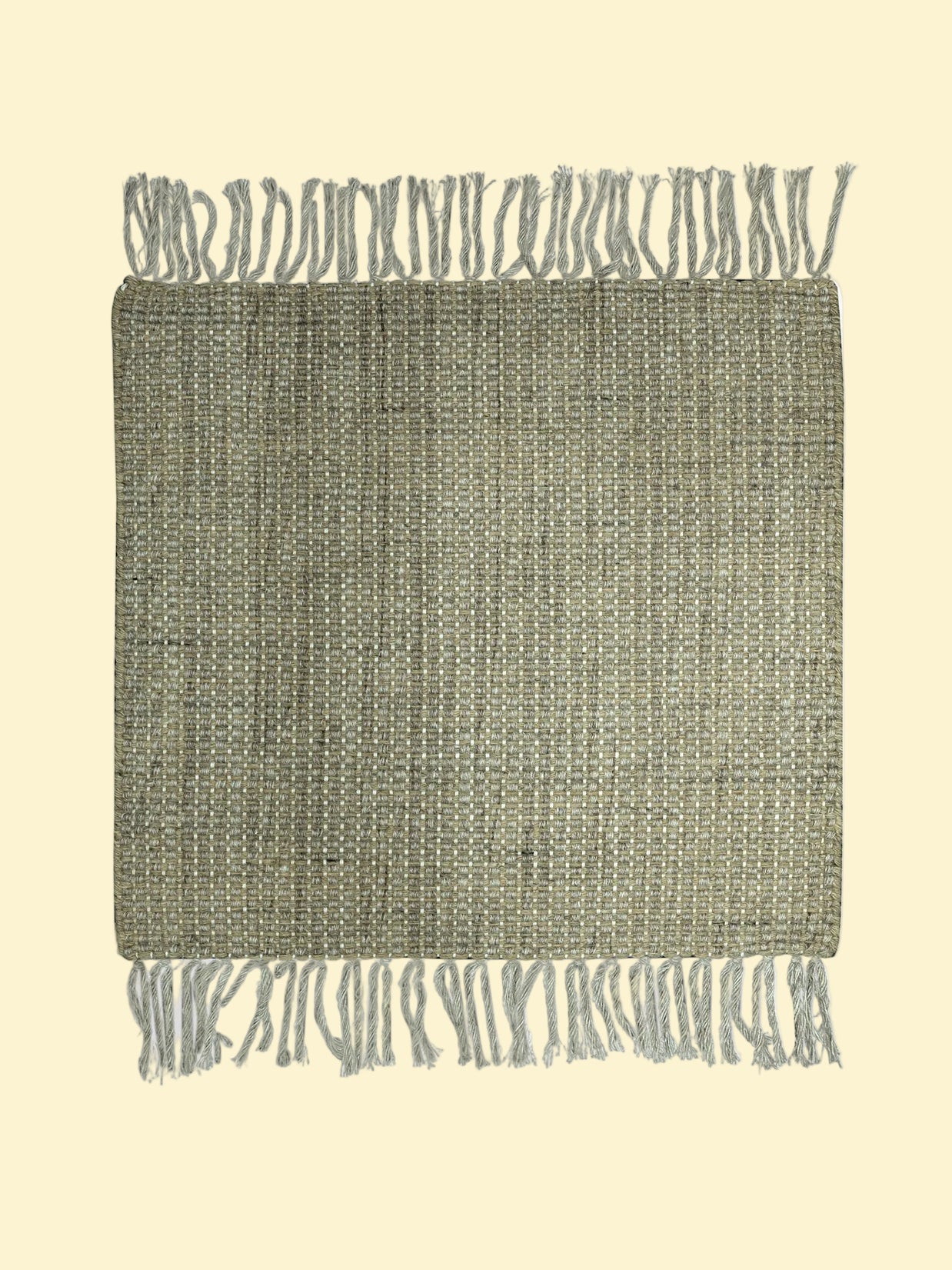 Outdoor Pitloom PET Yarn Rug, Textured pet yarn rug with fringes