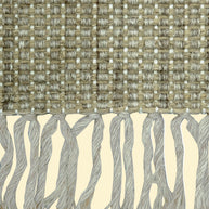 Outdoor Pitloom PET Yarn Rug, Detail Textured woven mat with tassels 