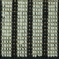 Pitloom Handwoven Wool Jute Rug Detail, Close-up of a woven pattern with black, white, and beige colors.
