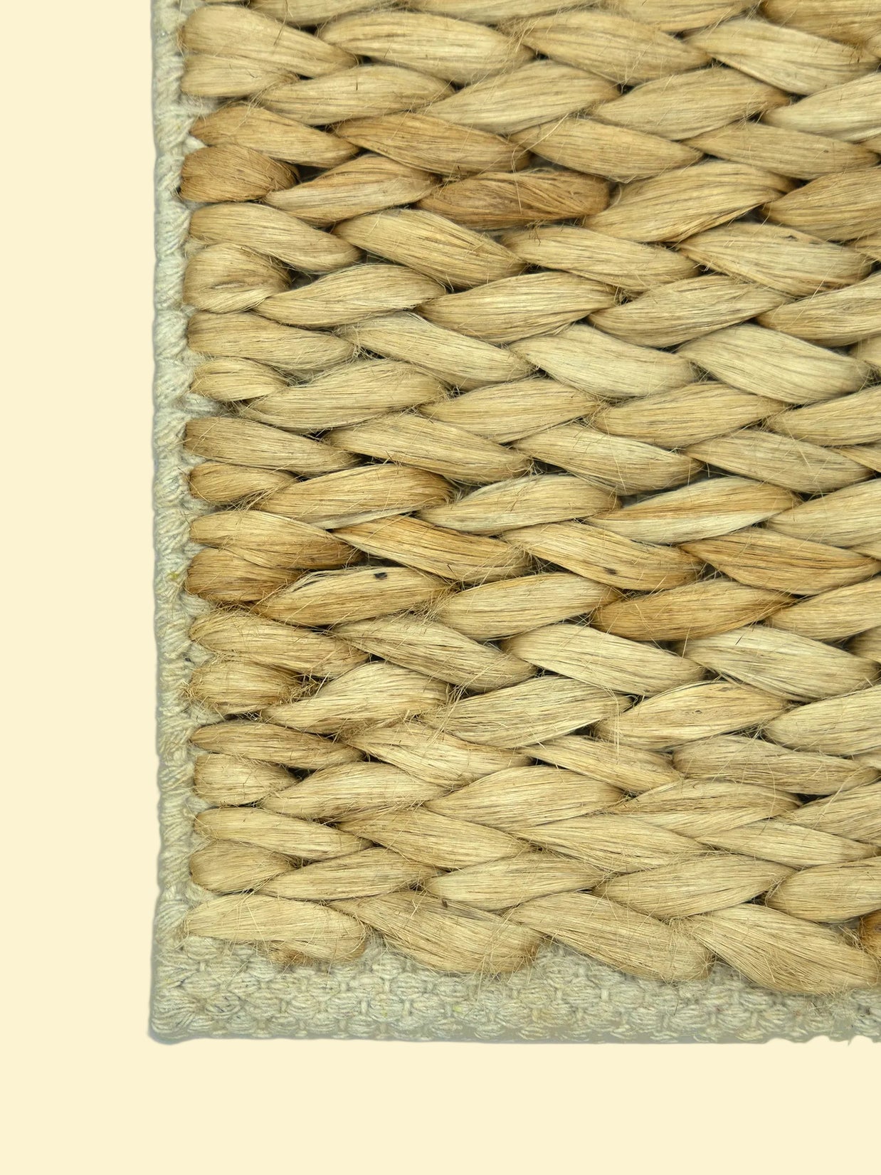 Sahara Weave | Handwoven Pitloom Jute Rug, Close-up of a woven jute rug