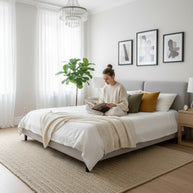 Sandstone Beige | Hand-Woven Soumak Wool Rug