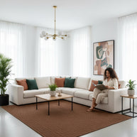 Terracotta Ember | Hand-Woven Soumak Wool Rug