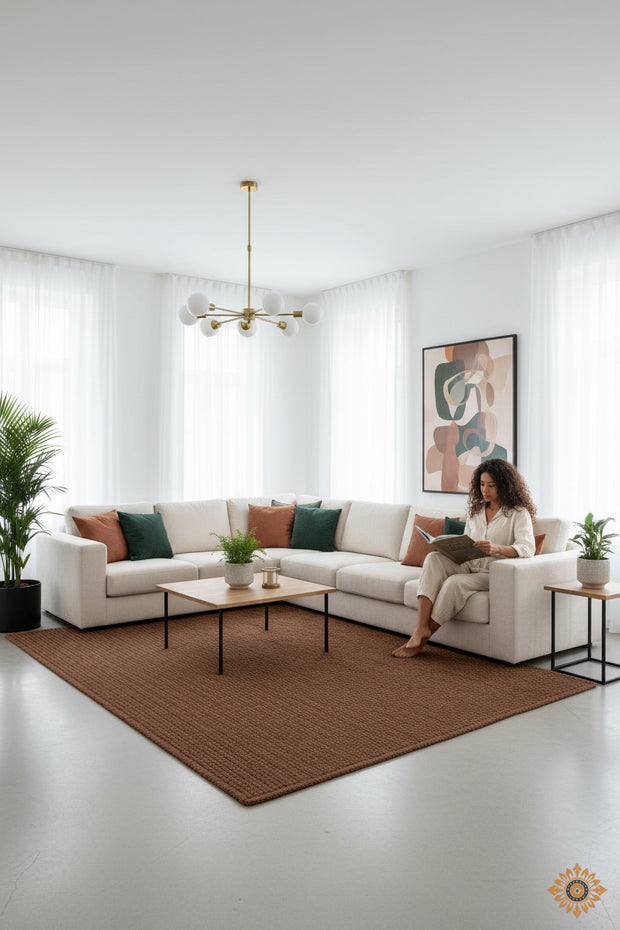 Terracotta Ember | Hand-Woven Soumak Wool Rug