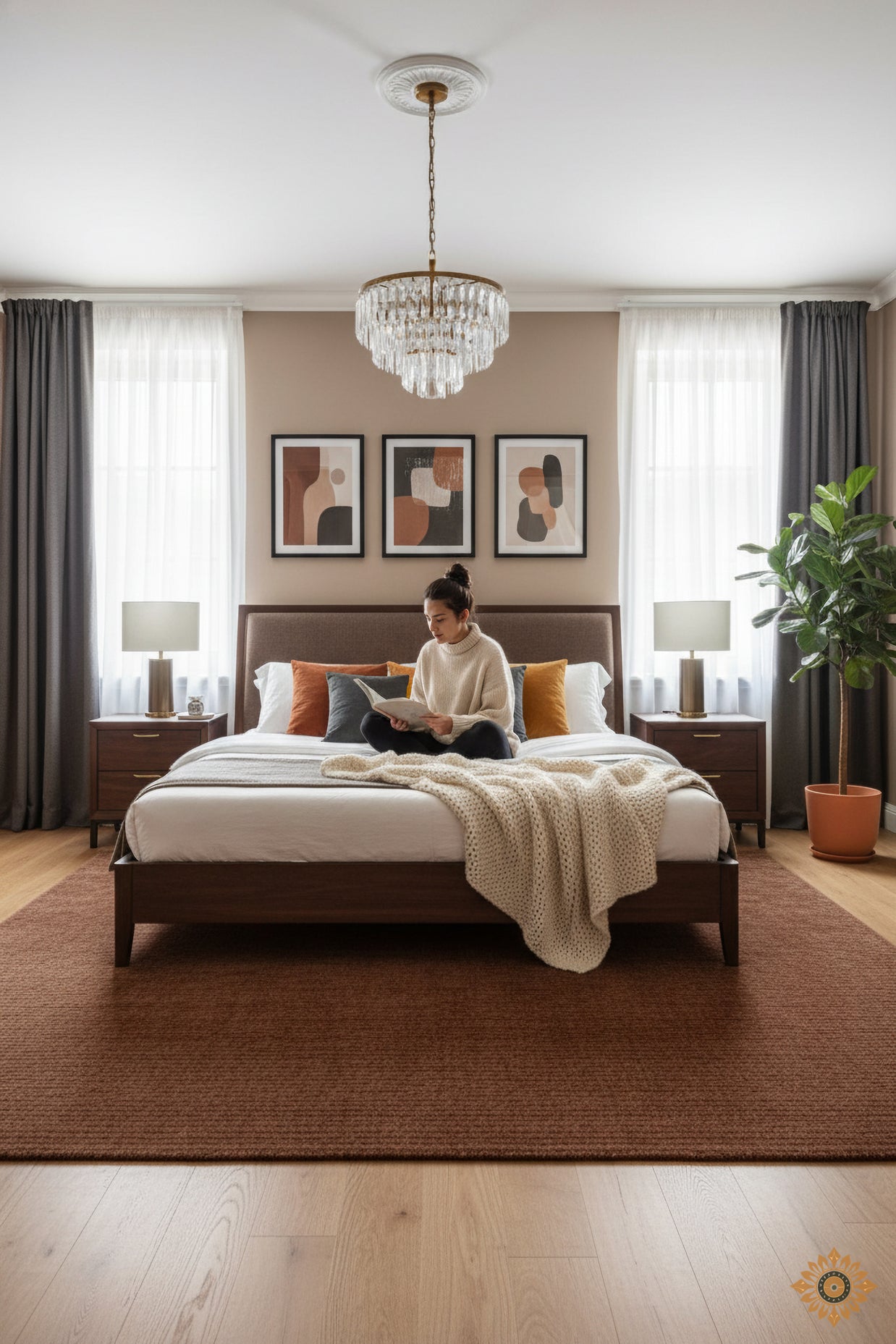 Terracotta Ember | Hand-Woven Soumak Wool Rug