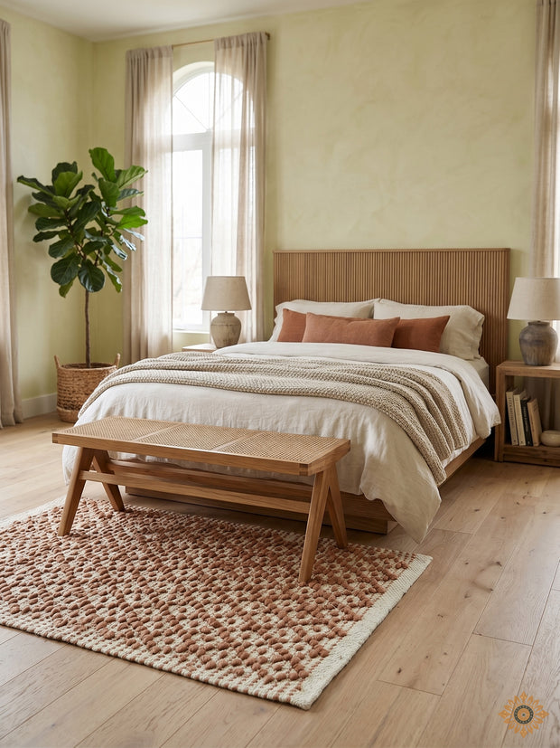 Terracotta Pebble | Handwoven Pitloom Durrie
