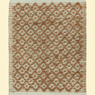 Terracotta Pebble | Handwoven Pitloom Durrie, Patterned jute and wool rug with brown and beige design