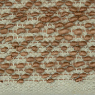 Terracotta Pebble | Handwoven Pitloom Durrie, Textured brown fabric pattern on a jute and wool rug