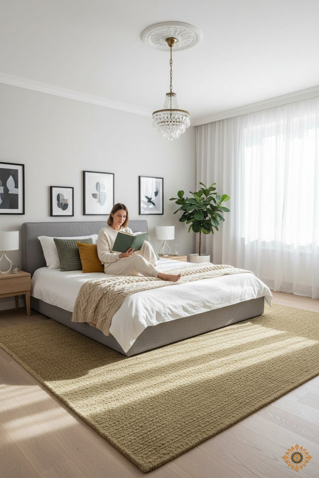 Wheat Gold | Hand-Woven Soumak Wool Rug